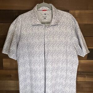 Stone Rose White Shirt with Navy Dot Pattern